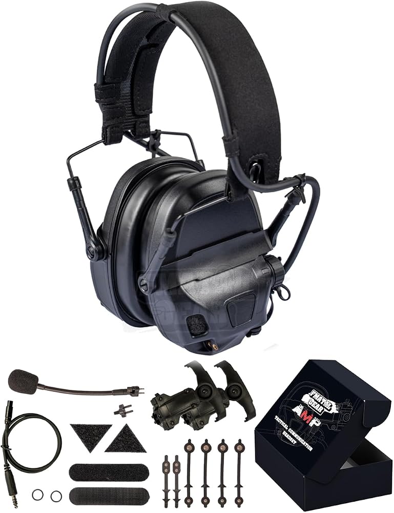 FMATAL GEAR 2026 AMP Tactical Headset, NRR 26dB Digital Noise